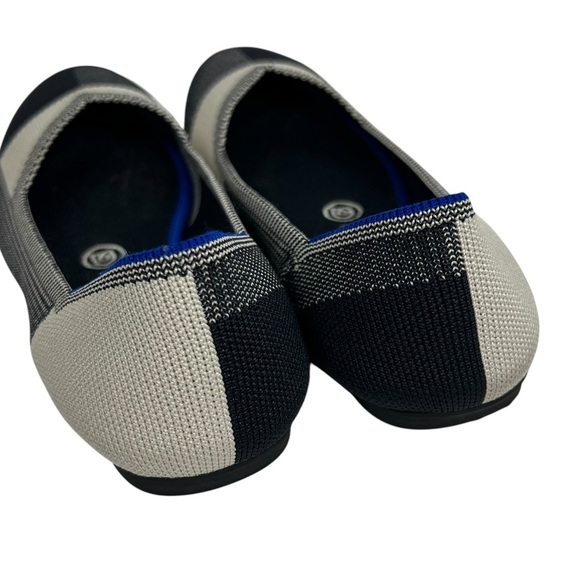 ROTHY'S The Flat Round Cap Toe Slip on Shoes Retired Black Buffalo Plaid - Picture 6 of 9